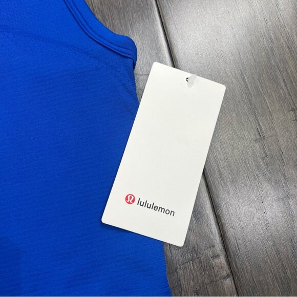 Lululemon NWT Swiftly Tech Cropped Racerback Tank Top 2.0 Galactic Cobalt - Picture 4 of 7